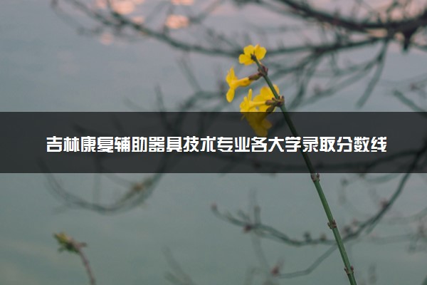 吉林康复辅助器具技术专业各大学录取分数线：最低469分能上 开设院校及位次