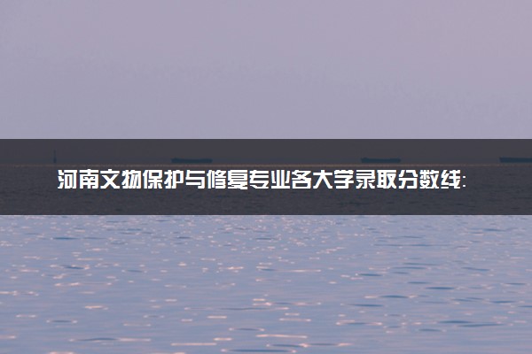 河南文物保护与修复专业各大学录取分数线：最低520分能上 开设院校及位次