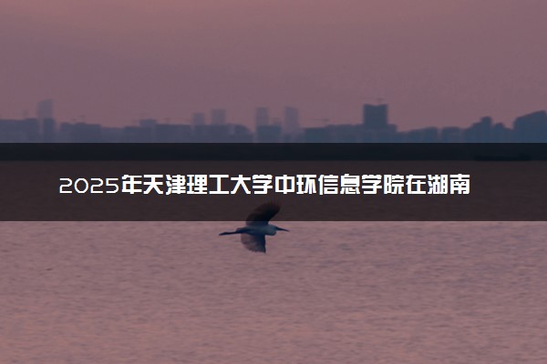 2025年天津理工大学中环信息学院在湖南招生代码及专业代码 天津理工大学中环信息学院湖南代码是多少？怎么查询？