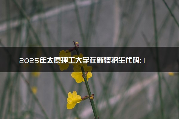 2025年太原理工大学在新疆招生代码：1095 专业代码及报考指南