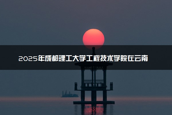 2025年成都理工大学工程技术学院在云南招生代码：5157 专业代码及报考指南