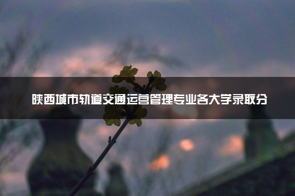 陕西城市轨道交通运营管理专业各大学录取分数线：最低172分能上 开设院校及位次