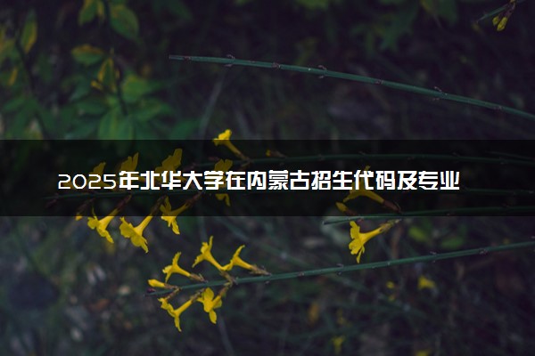 2025年北华大学在内蒙古招生代码及专业代码 北华大学内蒙古代码是多少？怎么查询？