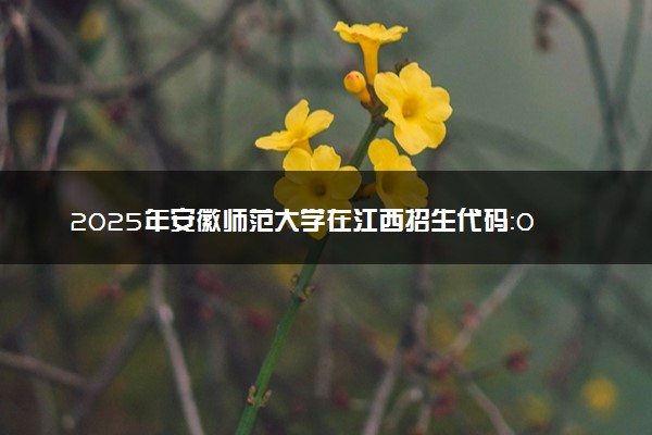 2025年安徽师范大学在江西招生代码：0381 专业代码及报考指南