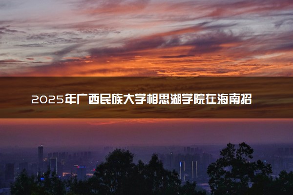 2025年广西民族大学相思湖学院在海南招生代码及专业代码 广西民族大学相思湖学院海南代码是多少？怎么查询？