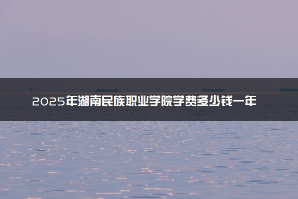 2025年湖南民族职业学院学费多少钱一年及各专业收费标准一览表