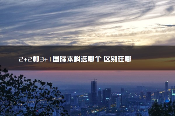 2+2和3+1国际本科选哪个 区别在哪