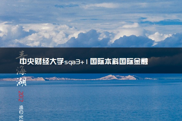中央财经大学sqa3+1国际本科国际金融专业介绍