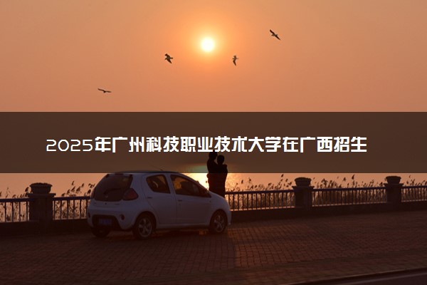 2025年广州科技职业技术大学在广西招生代码及专业代码 广州科技职业技术大学广西代码是多少？怎么查询？