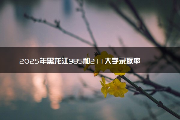 2025年黑龙江985和211大学录取率 最新录取人数
