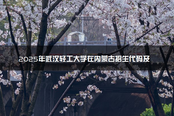 2025年武汉轻工大学在内蒙古招生代码及专业代码 武汉轻工大学内蒙古代码是多少？怎么查询？