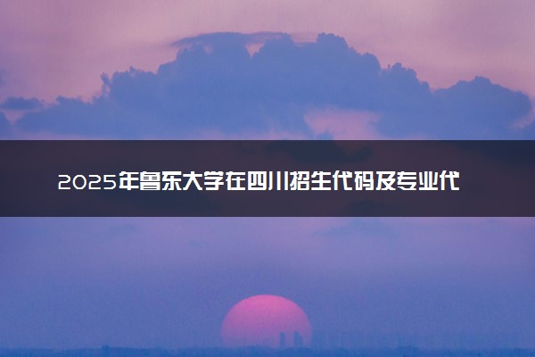 2025年鲁东大学在四川招生代码及专业代码 鲁东大学四川代码是多少？怎么查询？