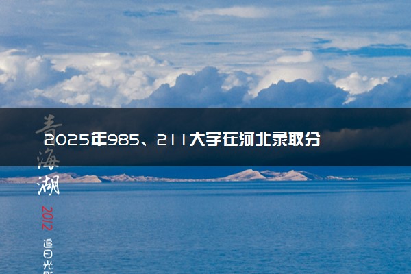 2025年985、211大学在河北录取分数线及位次