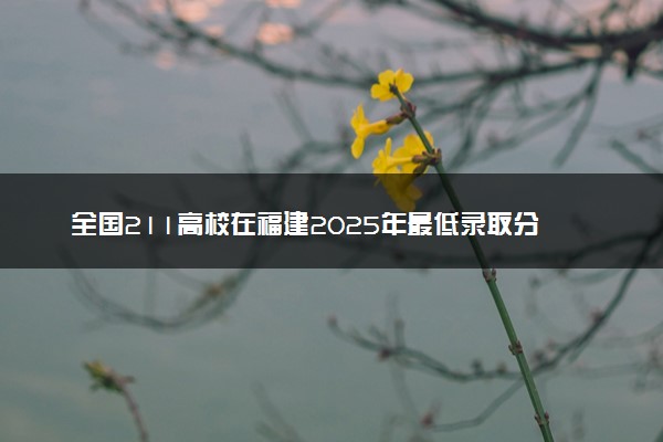 全国211高校在福建2025年最低录取分汇总