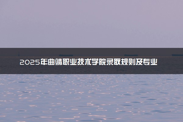 2025年曲靖职业技术学院录取规则及专业设置 录取结果一般几天出来