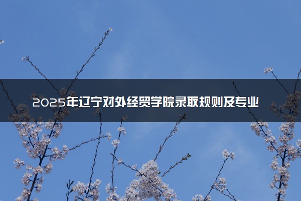 2025年辽宁对外经贸学院录取规则及专业设置 录取结果一般几天出来
