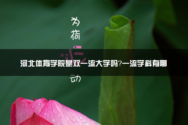 河北体育学院是双一流大学吗？一流学科有哪些及历年分数线位次