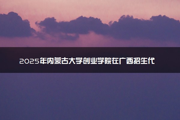 2025年内蒙古大学创业学院在广西招生代码：14199 专业代码及报考指南