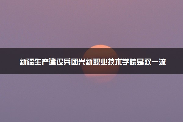 新疆生产建设兵团兴新职业技术学院是双一流大学吗？一流学科有哪些及历年分数线位次