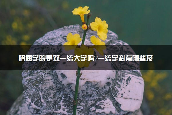 昭通学院是双一流大学吗？一流学科有哪些及历年分数线位次