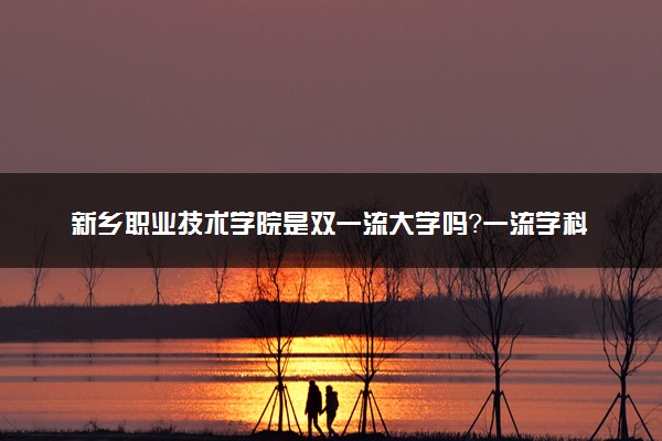 新乡职业技术学院是双一流大学吗？一流学科有哪些及历年分数线位次