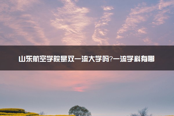 山东航空学院是双一流大学吗？一流学科有哪些及历年分数线位次
