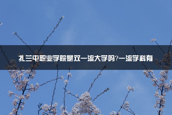 扎兰屯职业学院是双一流大学吗？一流学科有哪些及历年分数线位次