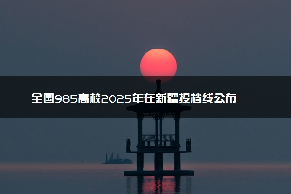 全国985高校2025年在新疆投档线公布 最低分是多少