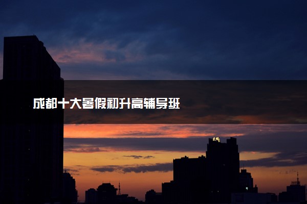 成都十大暑假初升高辅导班