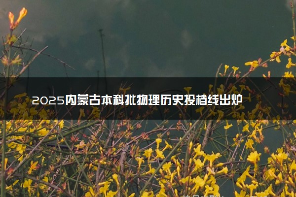 2025内蒙古本科批物理历史投档线出炉 最低分是多少