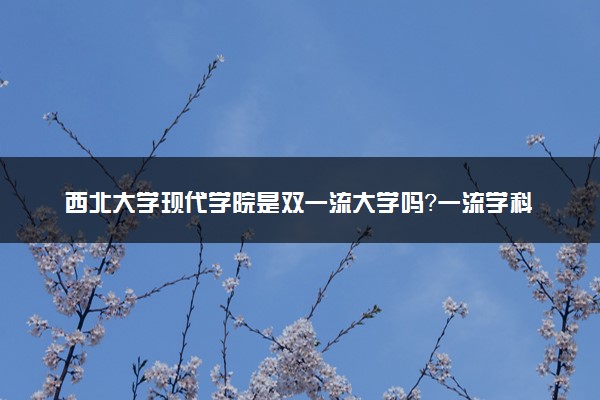 西北大学现代学院是双一流大学吗？一流学科有哪些及历年分数线位次