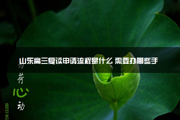 山东高三复读申请流程是什么 需要办哪些手续
