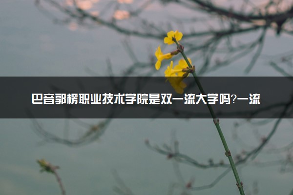 巴音郭楞职业技术学院是双一流大学吗？一流学科有哪些及历年分数线位次