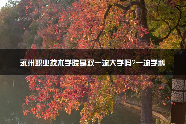 永州职业技术学院是双一流大学吗？一流学科有哪些及历年分数线位次