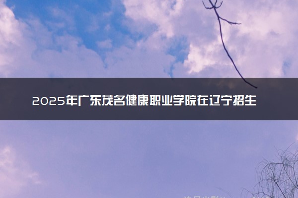 2025年广东茂名健康职业学院在辽宁招生代码及专业代码 广东茂名健康职业学院辽宁代码是多少？怎么查询？
