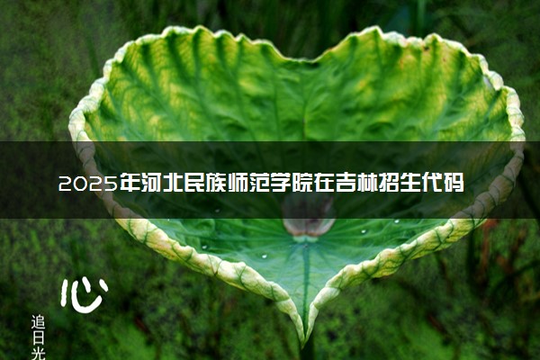 2025年河北民族师范学院在吉林招生代码：1318 专业代码及报考指南