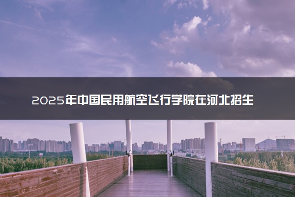 2025年中国民用航空飞行学院在河北招生代码及专业代码 中国民用航空飞行学院河北代码是多少？怎么查询？
