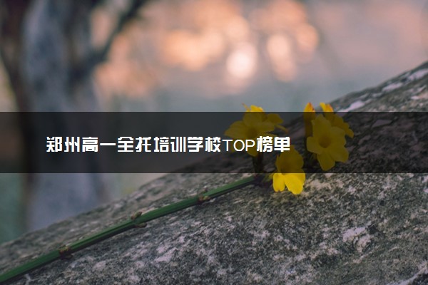 郑州高一全托培训学校TOP榜单