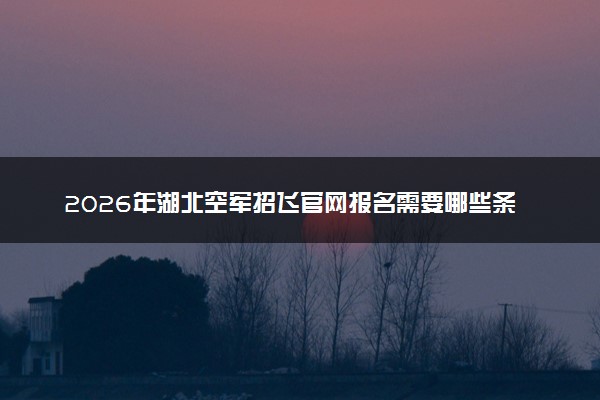 2026年湖北空军招飞官网报名需要哪些条件